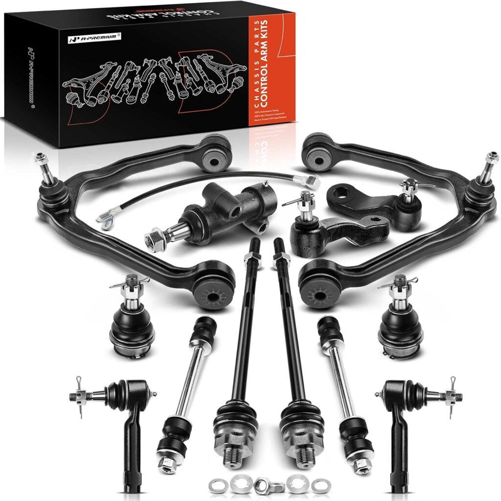 A-Premium 13Pc AWD 4WD Front Suspension Kit, For Chevy GMC Silverado 1500 Sierra 1500 Suburban Avalanche Tahoe Yukon XL Escalade EXT ESV, Upper Control Arm