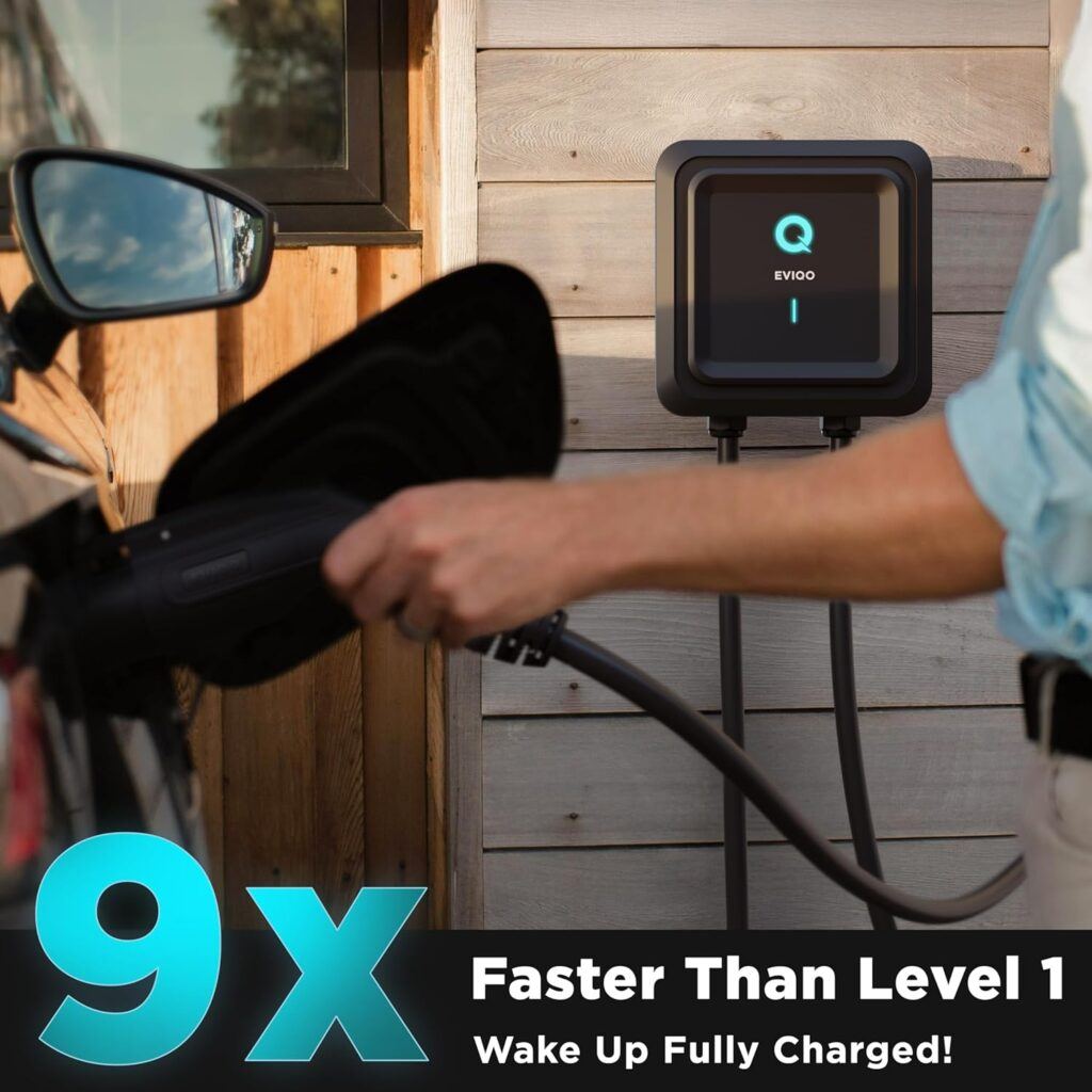 EVIQO Level 2 EV Charger in use