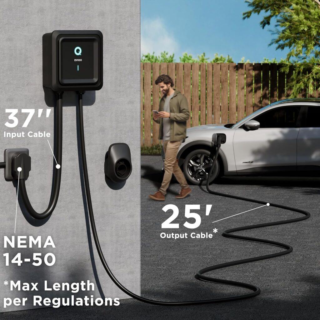 EVIQO Level 2 EV Charger installed for home use